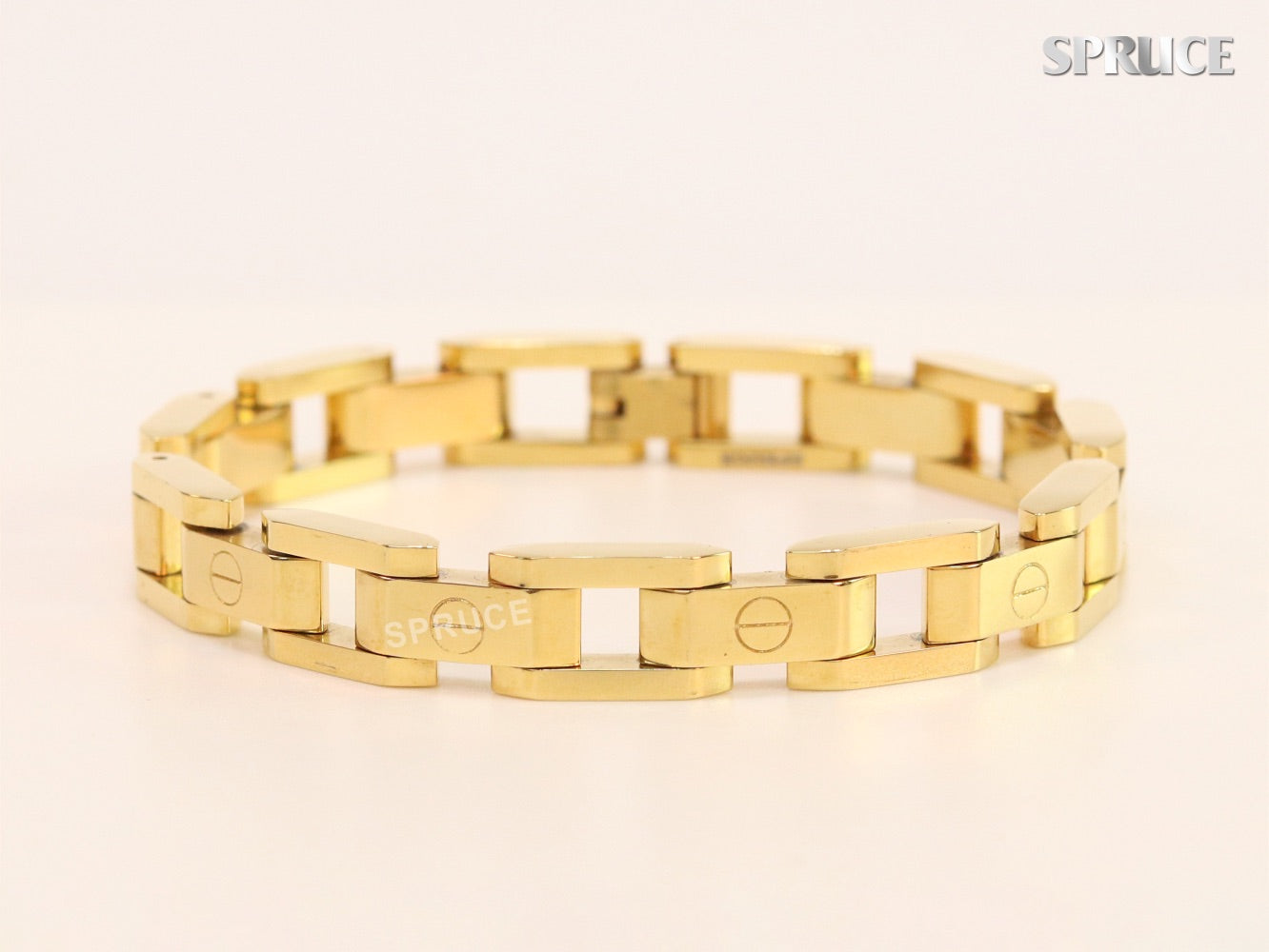 Wide link chain Gold Bracelet