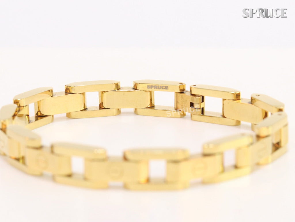 Wide link chain Gold Bracelet