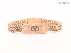 Alphabet A&E rose gold bracelet