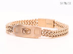 Alphabet A&E rose gold bracelet
