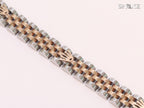 Alphabet R Rose-Gold and Platinum link chain Bracelet