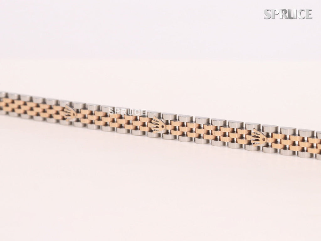 Alphabet R Rose-Gold and Platinum link chain Bracelet