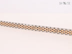 Alphabet R Rose-Gold and Platinum link chain Bracelet