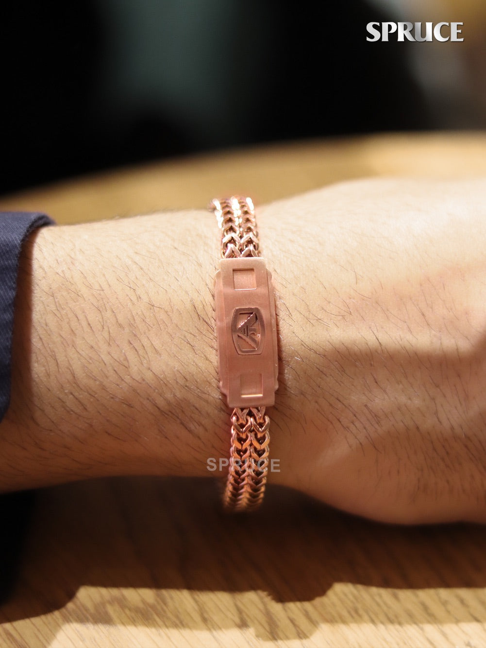 Alphabet A&E rose gold bracelet