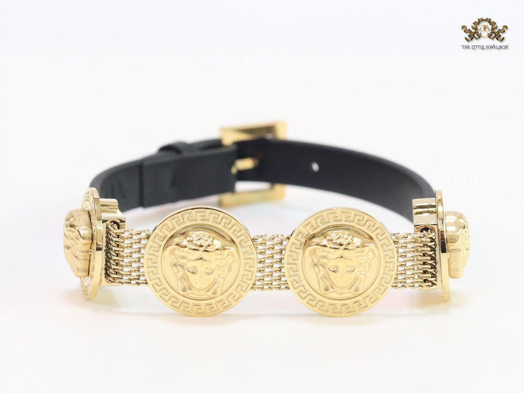 Black medusa belted bracelet