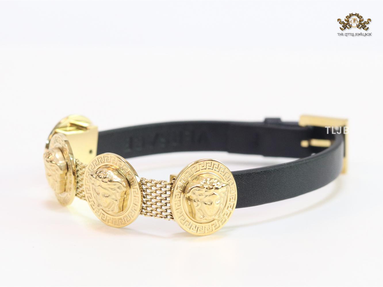 Black medusa belted bracelet