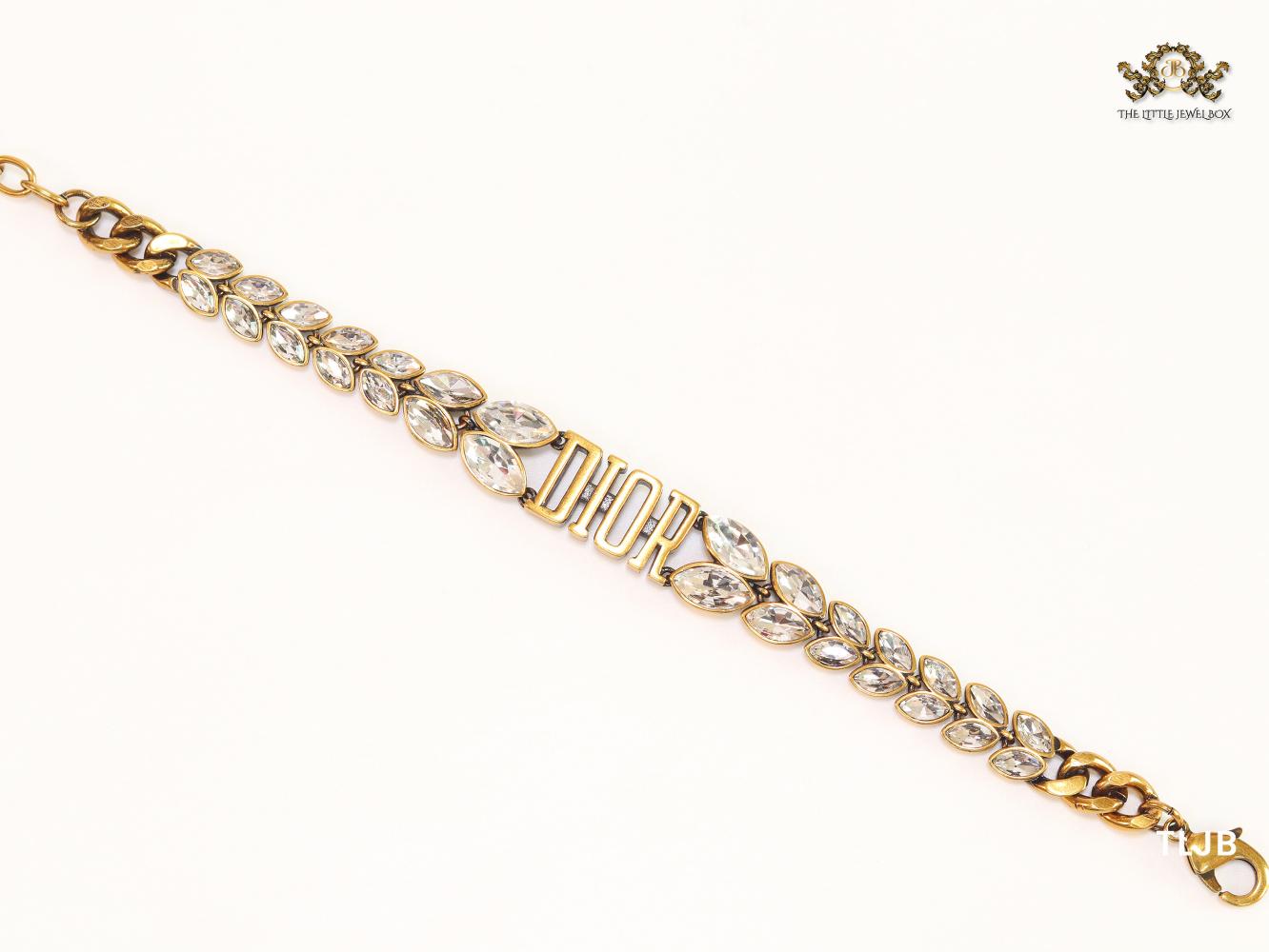 Uncut Cz rustic Alphabet CD bracelet