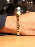 Wide link chain Gold Bracelet
