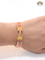 Alphabet H pastel red bracelet