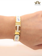 Alphabet H multi coloured bracelet