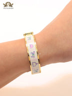 Alphabet H multi coloured bracelet