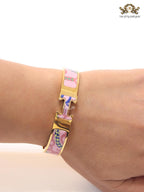 Alphabet H pink designed bracelet