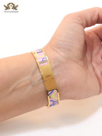 Alphabet H pink designed bracelet