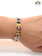 Alphabet H B&W bracelet