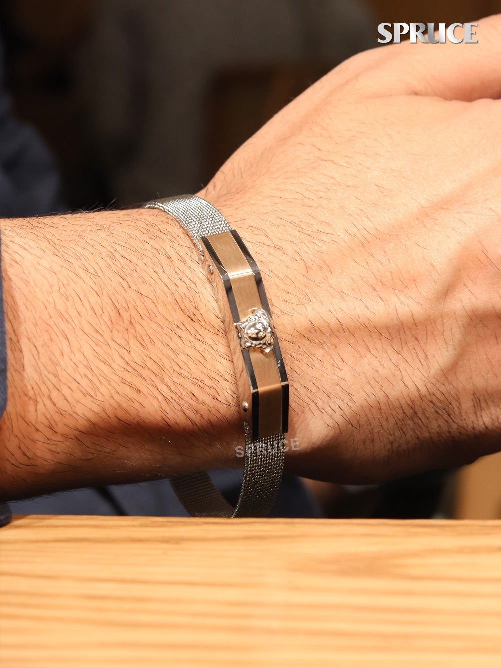 Medusa's mesh platinum Bracelet