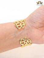 Chunky link chain alphabet bracelet