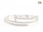 Silver & Cz nail openable bracelet