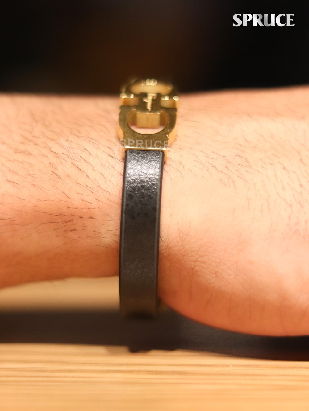 Alphabet Forge-worn Gold Band