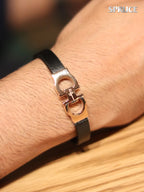 Alphabet Forge-worn Rose Gold Band