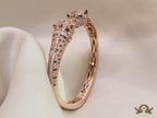 Rose gold cz twin panther bracelet