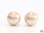 25 mm Simple onion peach round pearl studs