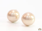 25 mm Simple onion peach round pearl studs
