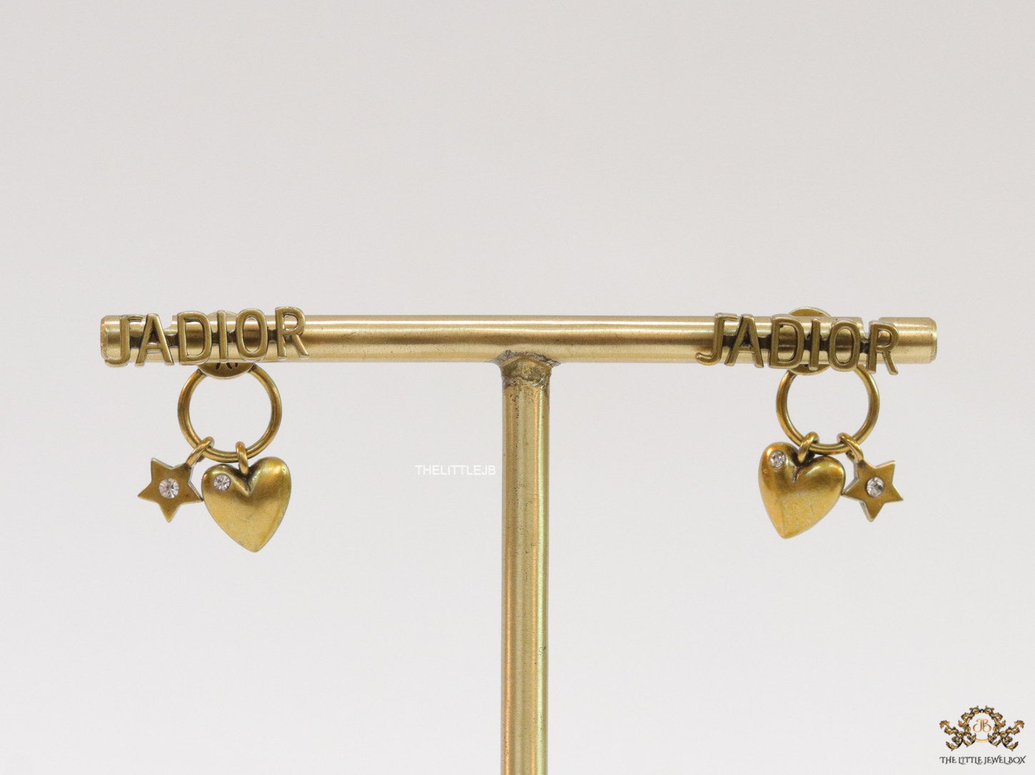 Golden alphabet and charm earrings