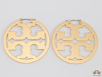 Matt Gold hoops with T motifs
