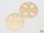 Matt Gold hoops with T motifs