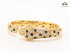 Panther face gold bracelet