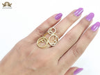 Triple F on a ring with CZ gold plated ring