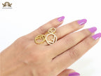 Triple F on a ring with CZ gold plated ring