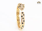 Panther face gold bracelet