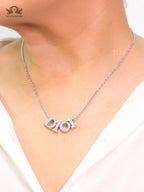 Alphabet CD sleek platinum plated charms chain