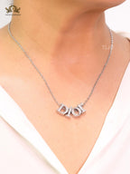 Alphabet CD sleek platinum plated charms chain
