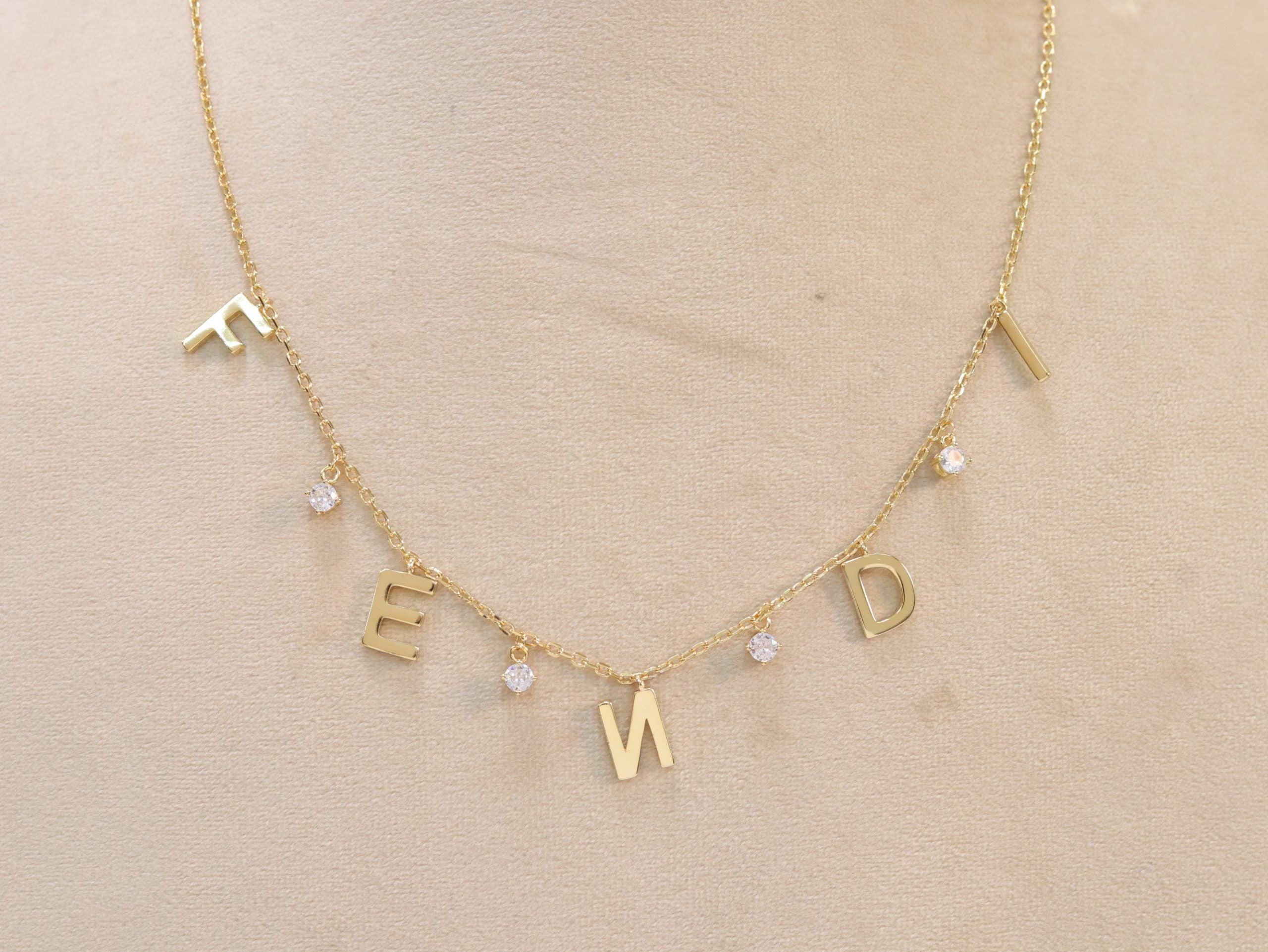 Alphabet charms necklace - F