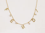 Alphabet charms necklace - F