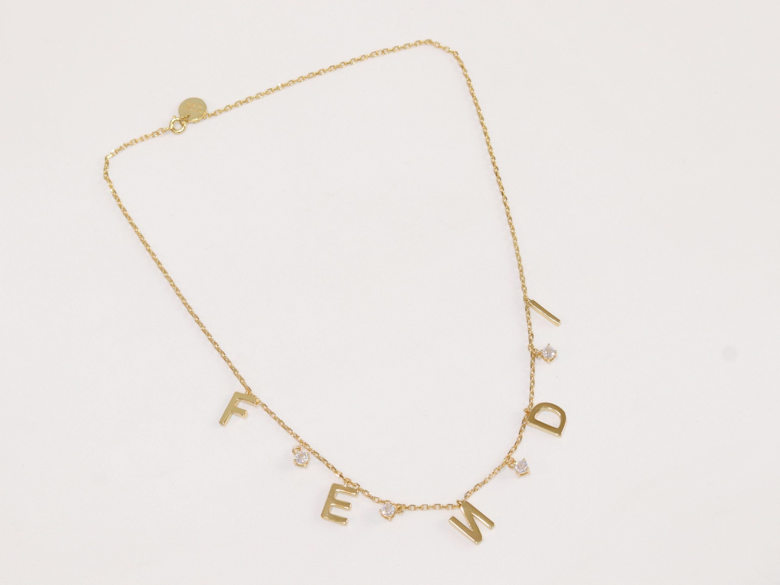 Alphabet charms necklace - F