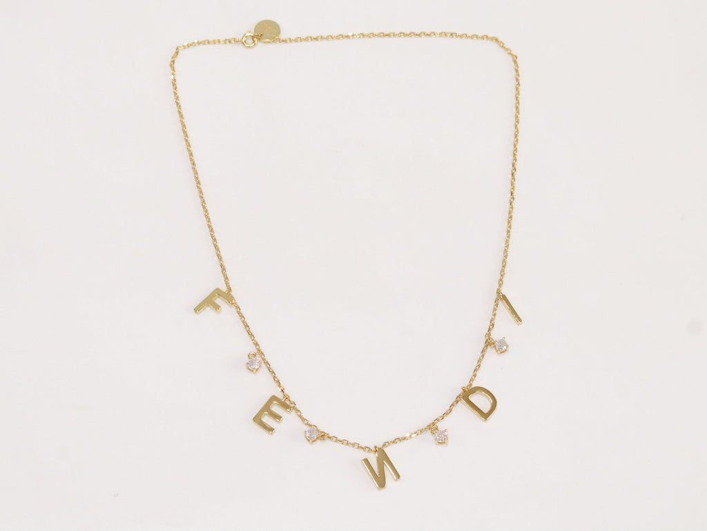 Alphabet charms necklace - F
