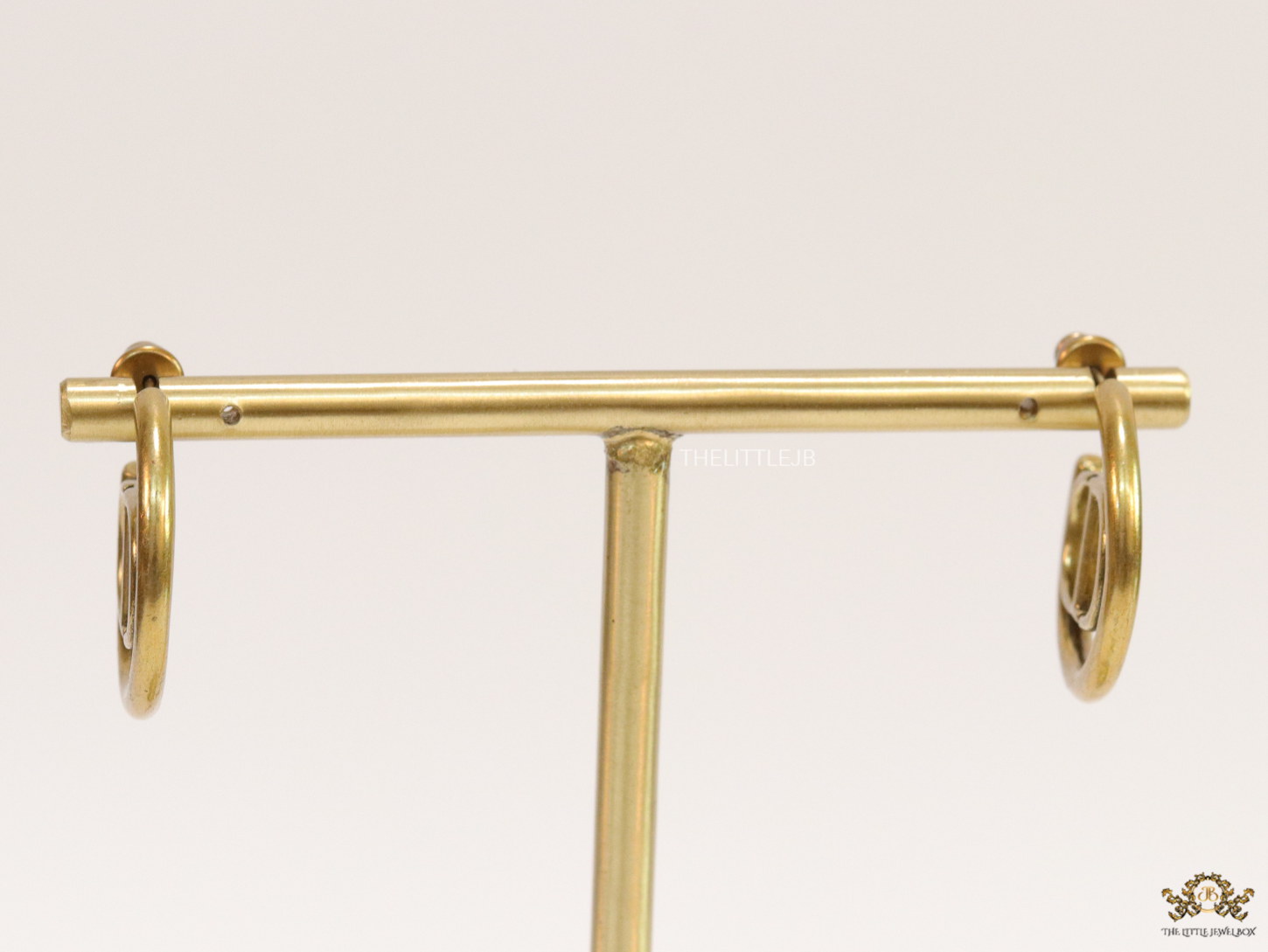 Golden alphabet CD hoop earrings