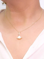 White Enamel Drop Pendant