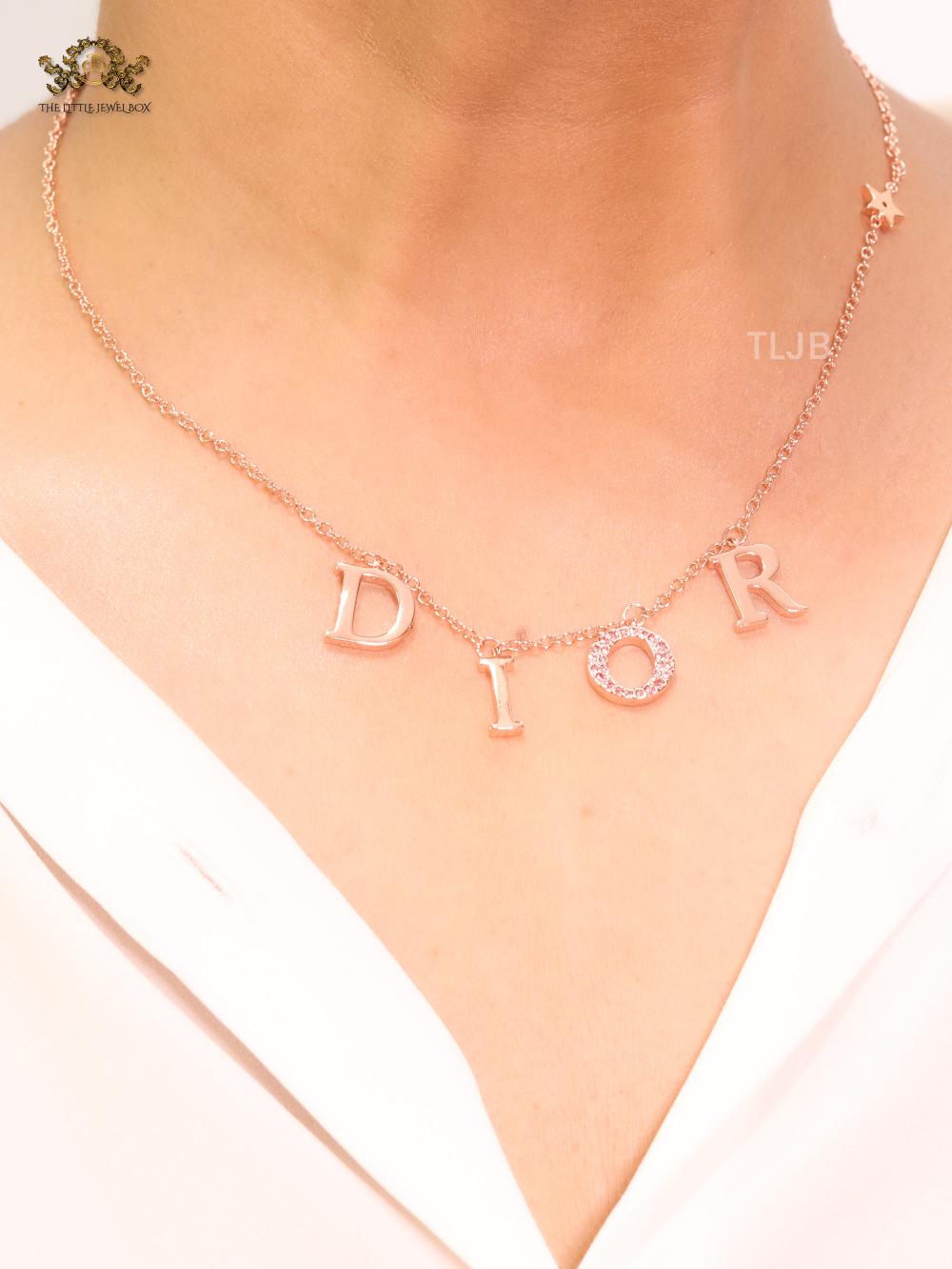 Alphabet CD rose gold charms pendant