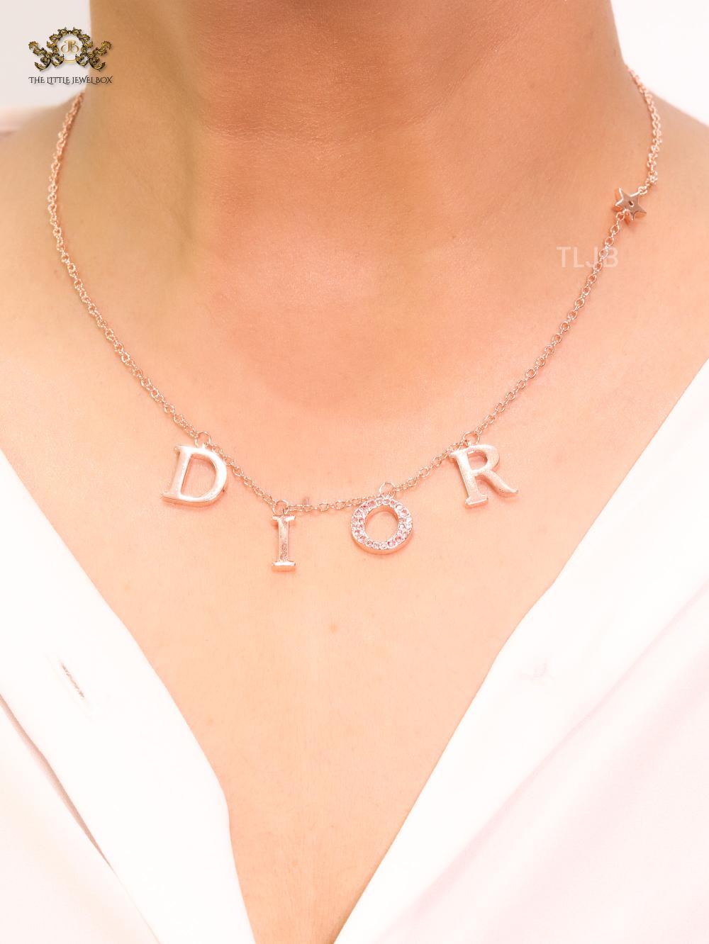Alphabet CD rose gold charms pendant