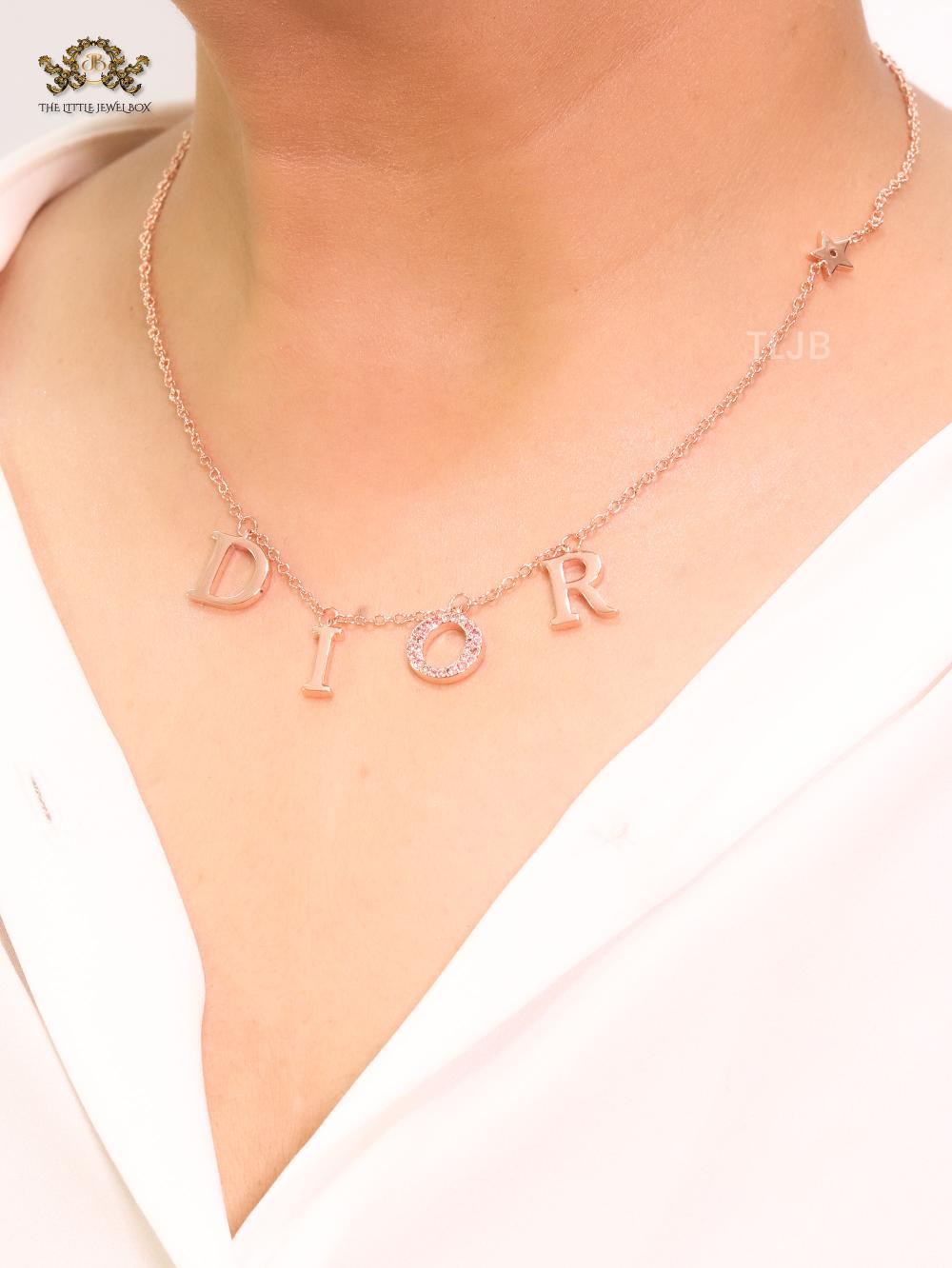 Alphabet CD rose gold charms pendant