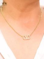 Open V Sleek Chain with Cz