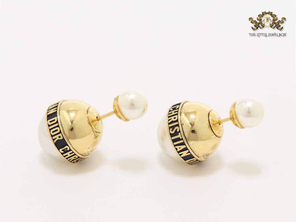 Alphabet CD white and gold bomber studs