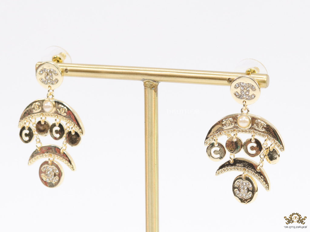 Gold plated Two tier dangles with alphabet charms