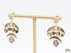 Gold plated Two tier dangles with alphabet charms