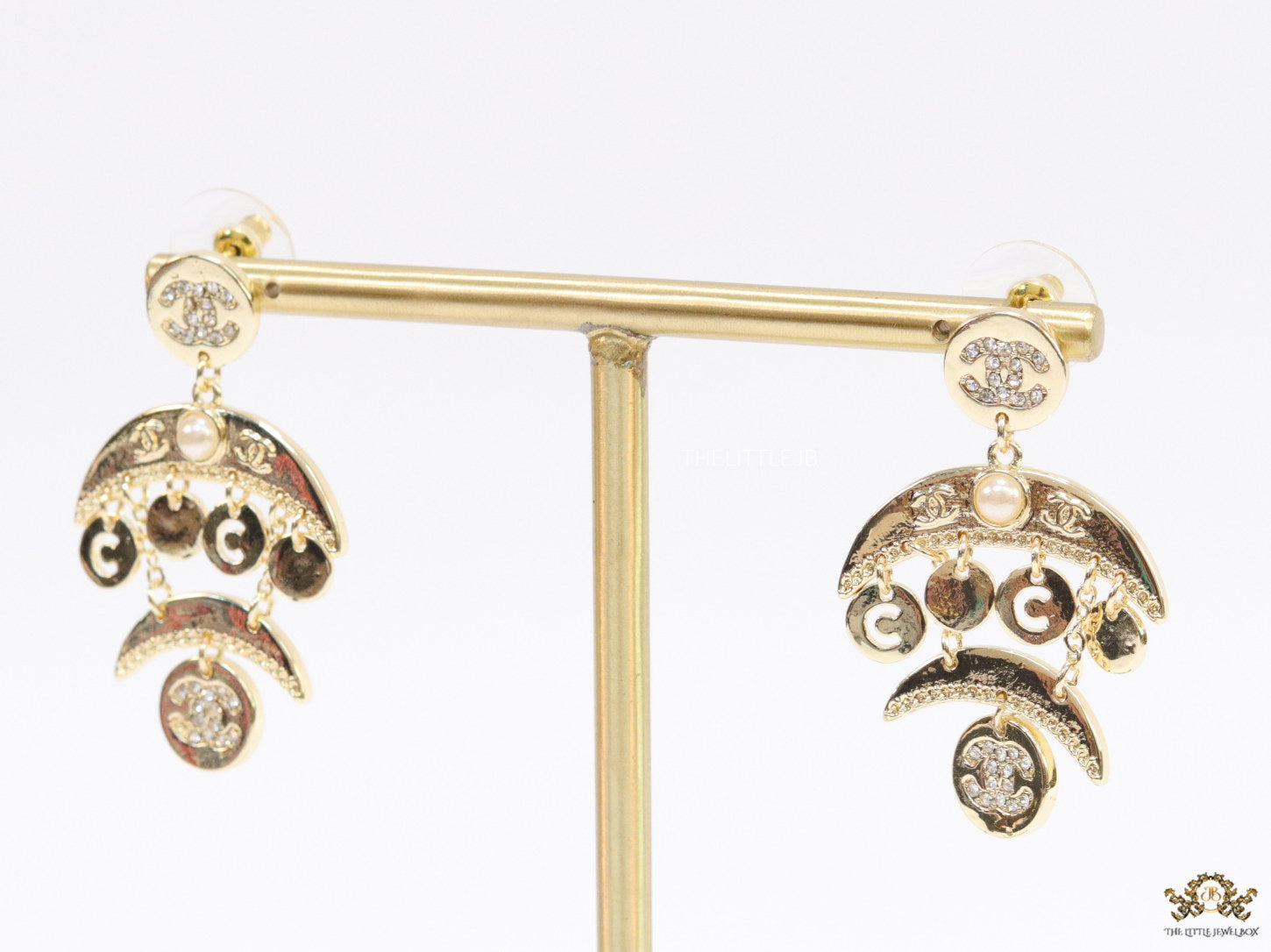 Gold plated Two tier dangles with alphabet charms