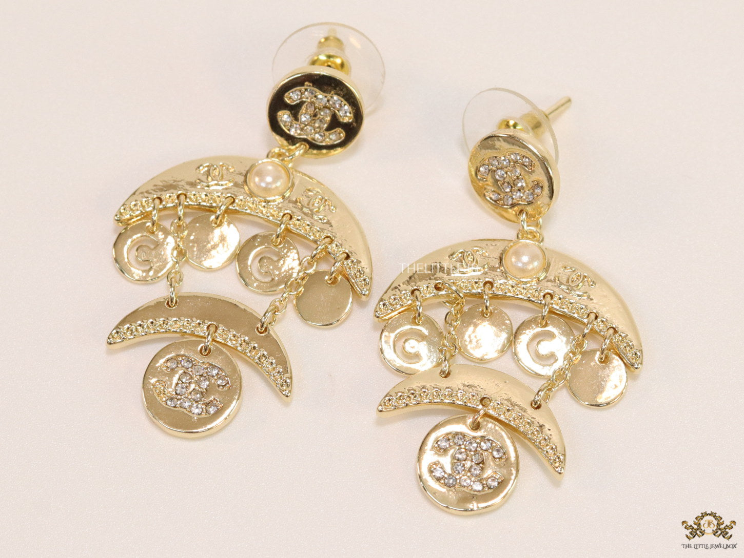 Gold plated Two tier dangles with alphabet charms